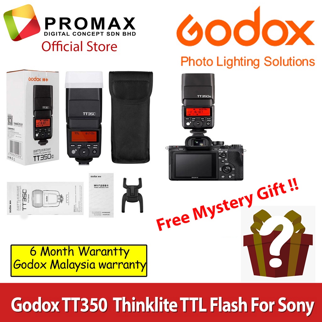 Godox-TT350-CANON-SONY-FUJIFILM-RICOH-Mini-Thinklite-Portable-Speedlite-Wireless-TT350S-TT350C