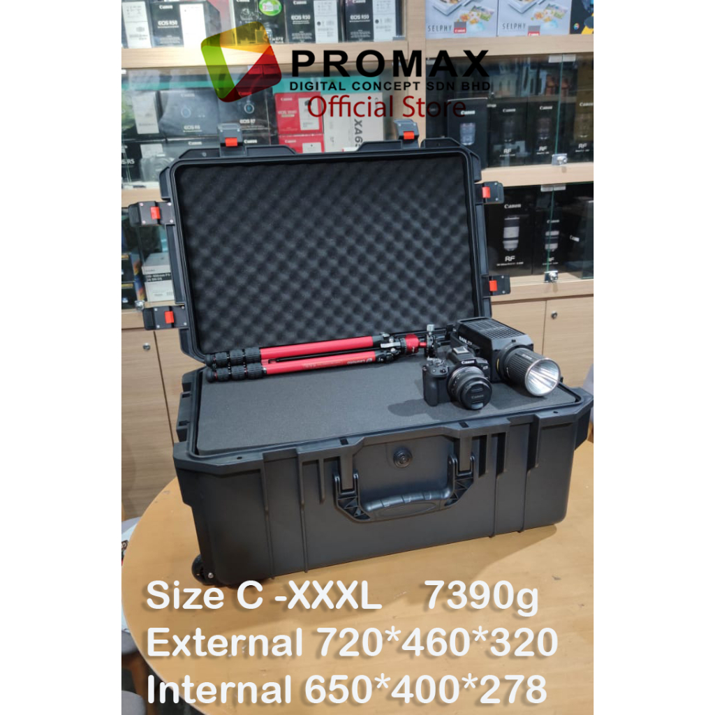 PROMAX-Pull-Rod-Hard-Roller-PP-Carry-Case-5129-with-Foam-Watertight-Dustproof-Crushproof-Photography