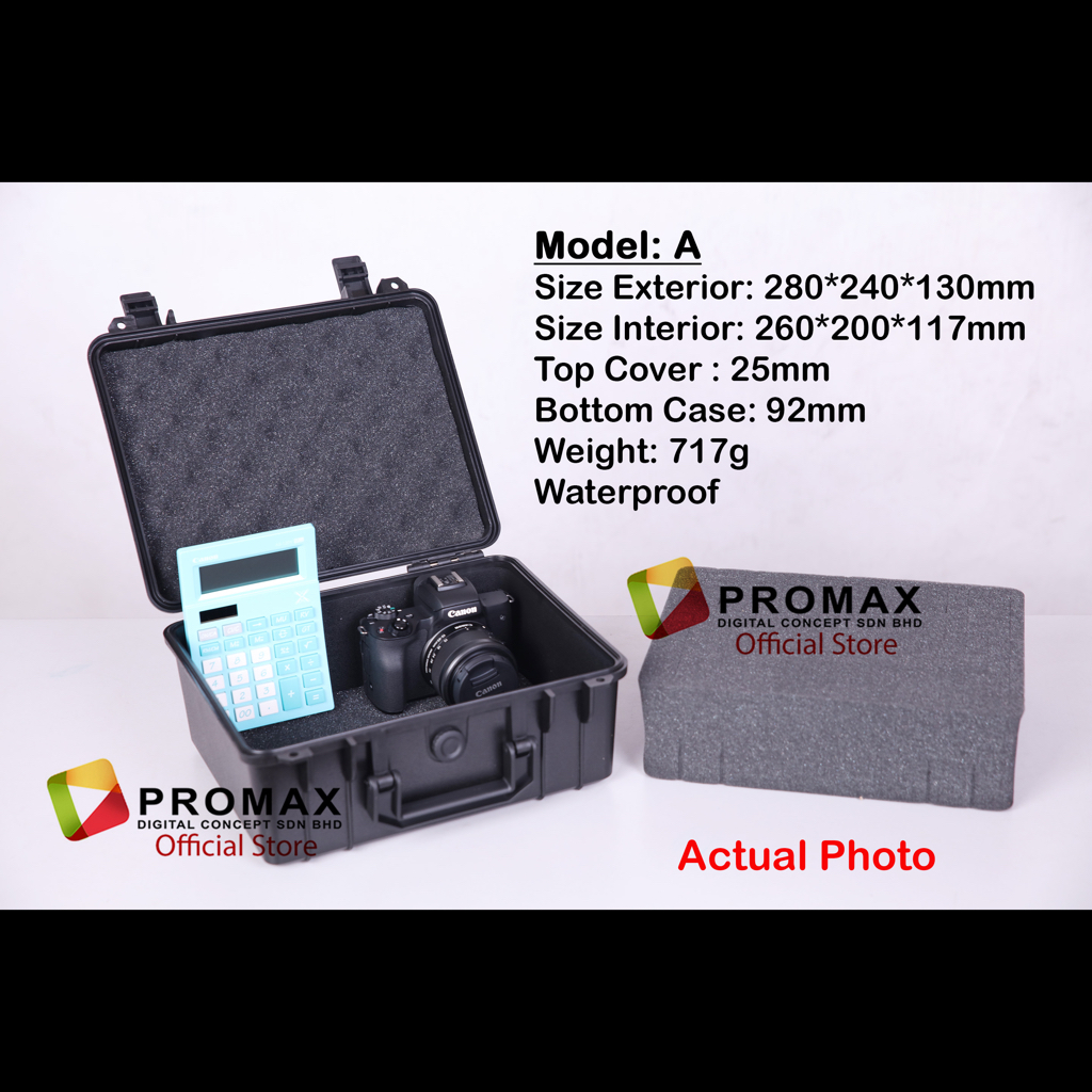ProMax-Hard-PP-Carry-Case-Tool-Box-Storage-Bag-PP-Carrying-case-Hardcase-Include-Sponge-Foam-camera-