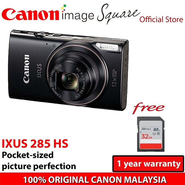 READY-STOCK-CANON-IXUS-285-HS-Pocket-sized-picture-perfection-285hs-With-32GB-SD-Card-Original-Canon