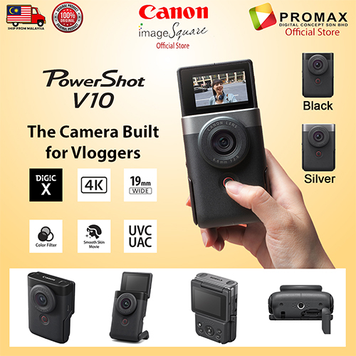 Ready-Stock-Canon-PowerShot-V10-Vlog-Camera-for-Content-Creators-BlackSilver-Canon-Malaysia-Warranty
